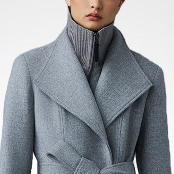 MACKAGE NORITA GREY MELANGE L - BRAND NEW LADIES WOOL COAT - Picture 4 of 7